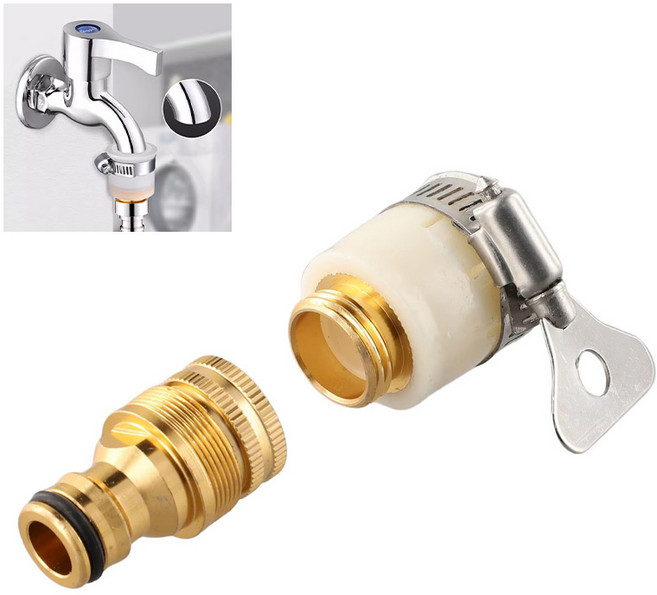 아이베란다 3중 3in1 수도꼭지 커넥터 3가지 연결방식, 1개