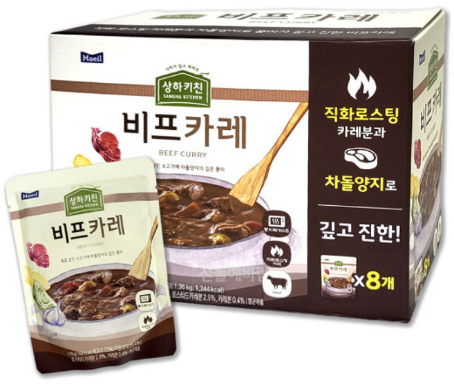 매일유업 상하키친 비프카레 간편조리, 170g, 8개