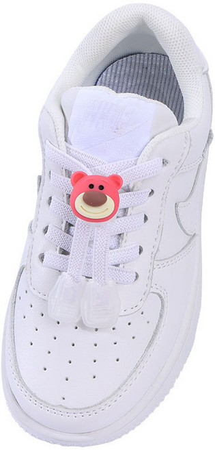 매듭없는 캐릭터 노타이 신발끈 2컬레 세트 초간편 락클립 어린이 운동화끈