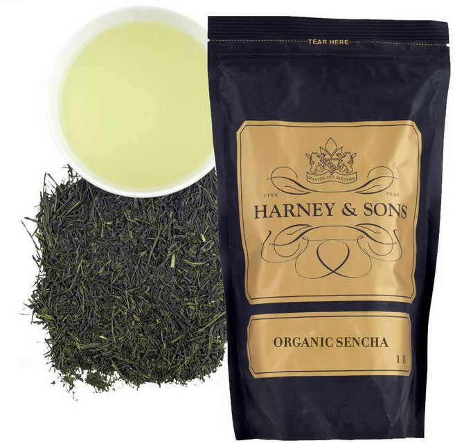 Harney & Sons 유기농 모로코 민트 | 473.2ml(16온스) 루즈 리프 티 백, 16 Ounce (Pack of 1), 센차, 1개