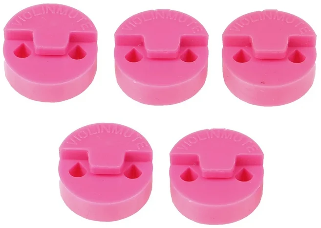 5pcs 전문 바이올린 부품 액세서리 20X20 블랙 어쿠스틱 라운드 고무 음소거 침묵, 1개, pink