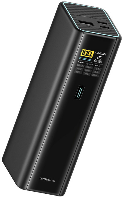 쿡테크 15 울트라 파워뱅크 210W 대용량 20000mAh 고속 충전 C타입 맥북 프로 140W MAX 노트북 보조배터리/여행용 기내반입, PB200U, 블랙