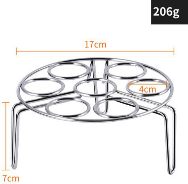 JINGHENG 스테인리스강 계란찜기 굵게 계란 틀 주방 키친 많다 기능 높은굽 격물찜통 원형 받침대, 일반핏 타입 4cm 하이, 1개
