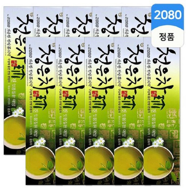 [최저] 애경 2080 청은차 진 치약, 120g, 5개