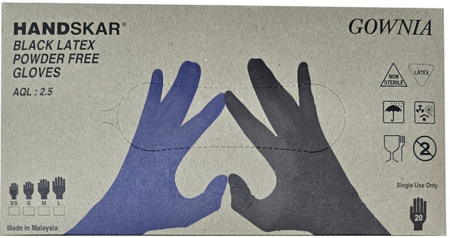 가우니아 핸드스카 라텍스 미용 장갑 양면사용/1박스 10세트