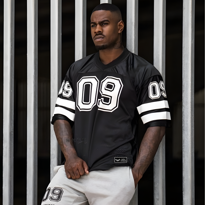 남성 럭비티 빅사이즈 메쉬 져지 머슬핏 미식축구 유니폼 짐웨어 헬스복