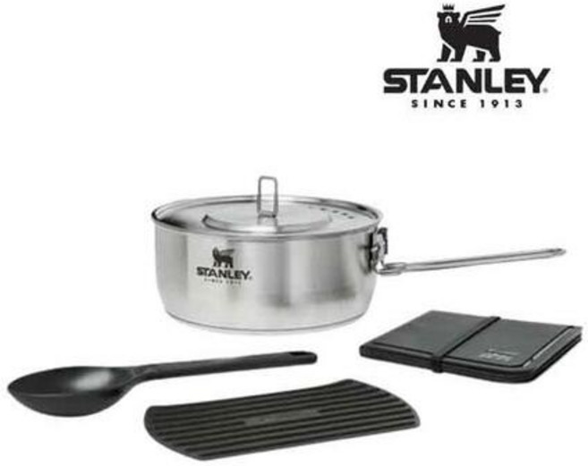 스탠리 이븐히트 포트 코펠냄비세트 1.9L 스텐 캠핑용 라면 밥 백패킹, 스탠리어드벤쳐프로캠프쿡세트, 1개