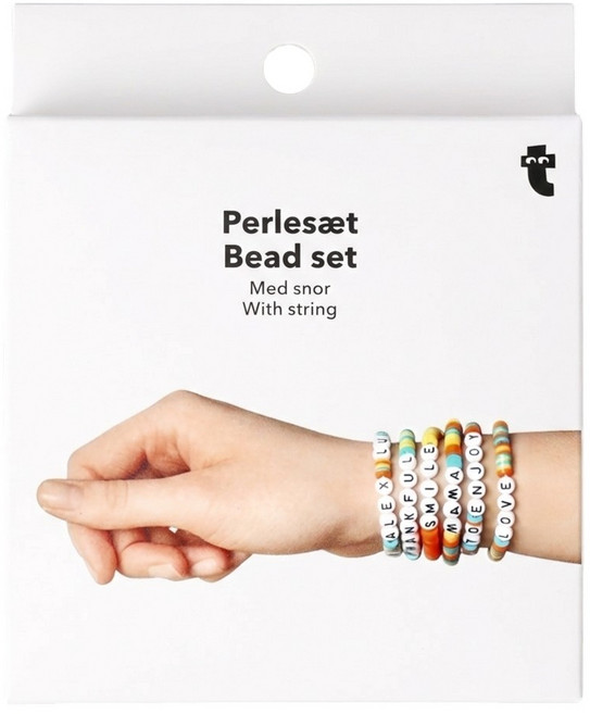 플라잉타이거 코펜하겐 DIY 알파벳 컬러 비즈 세트 비즈 공예 유로커머스, 1세트, 혼합
