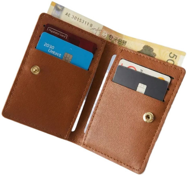 포니엔 심플 똑딱이 카드 지갑