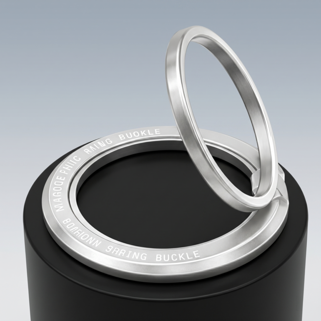 브레텐 슬림 초강력 자석 맥세이프 그립 스마트 톡, 1개, 실버