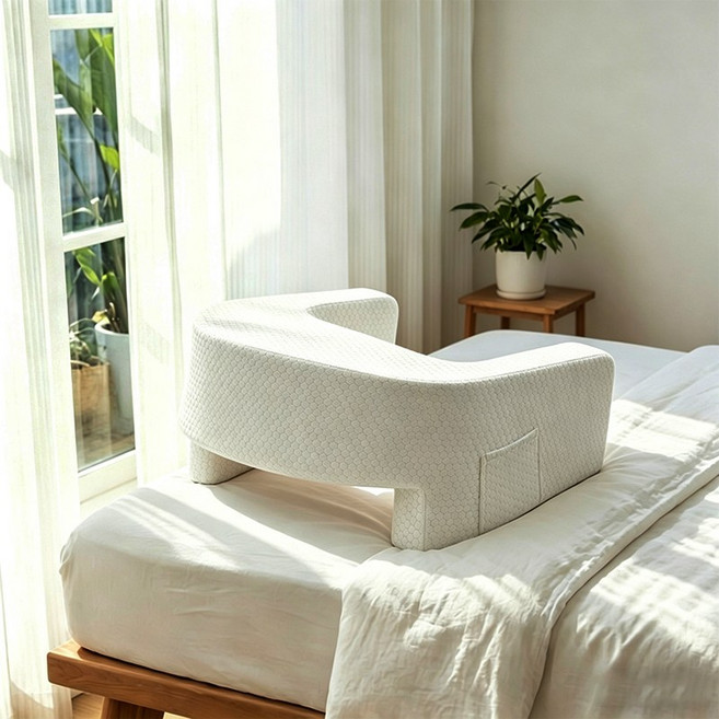 텍스스테드 e스포츠 침대 테이블 일체형 스터디 독서 무릎 쿠션, 화이트