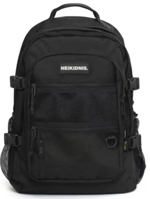 NEIKIDNIS Absolute Backpack 後背包 男女同款學生書包, 無抽繩款-黑色