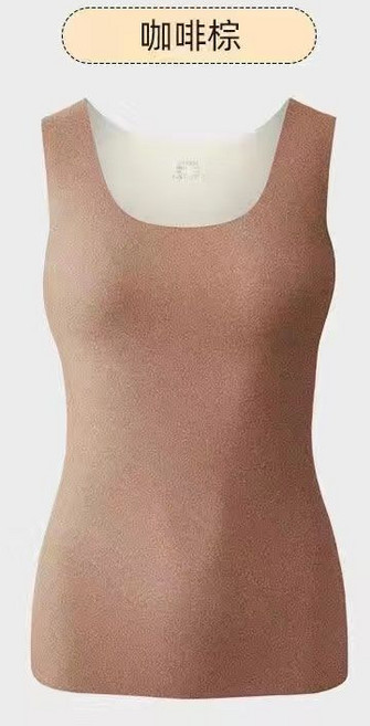 保暖內衣德絨無痕背心 女士內穿加絨發熱上衣 秋冬季打底衫