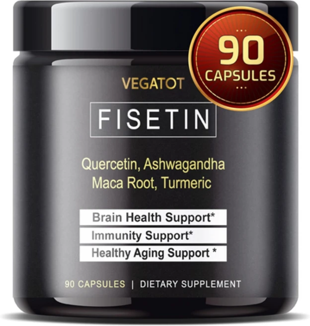 VEGATOT 피세틴 4730MG 98% 고순도 Fisetin 퀘르세틴 아슈와간다 마카, 1개, 90정 - 쿠팡