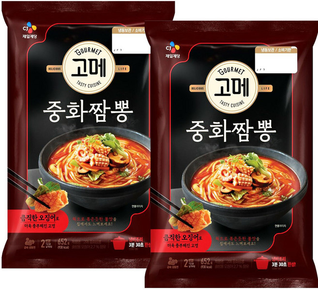 [CJ제일제당] 고메 중화짬뽕 652g, 2개