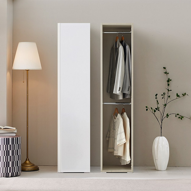 [케이컴퍼니본사] LPM 심플비400도어반장(옷장 이불장), 옷장, 화이트