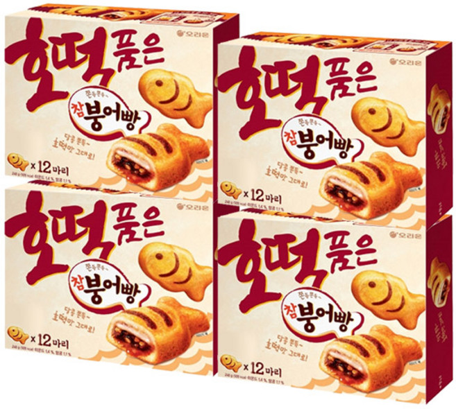 오리온 호떡품은 참붕어빵, 372g, 4개