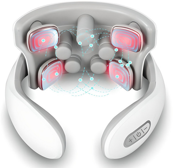 넥슬림 EMS 저주파 온열 목 마사지기 무선 안마기