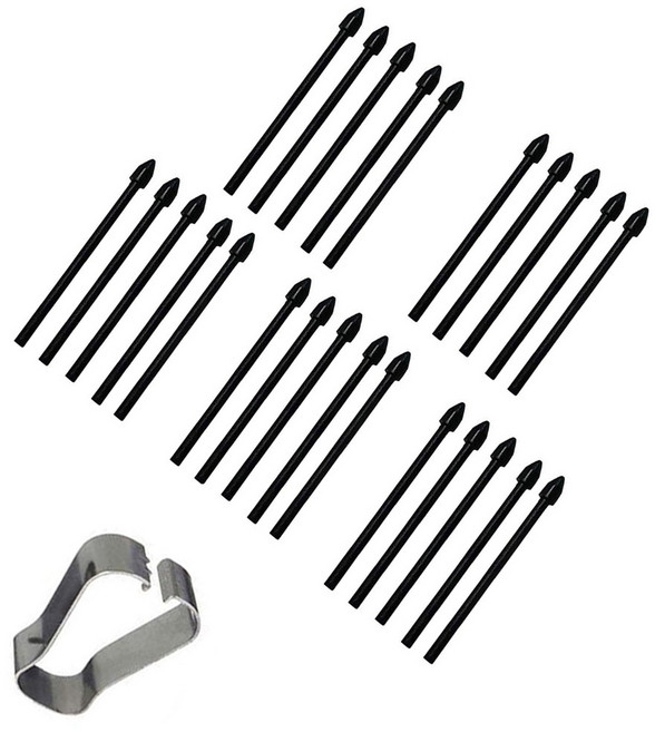 두스피릿 삼성 갤럭시 호환 S펜 교체용 펜촉 25개입, 블랙(5세트), 1개