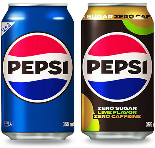 펩시콜라 2종세트 12+12 오리지널 제로카페인 355ml