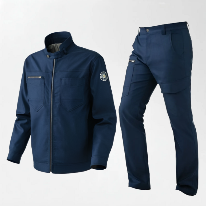윌비 PR105 PR405 네이비 스판 사철 작업복 세트 물류 배송업 현장근무 단체유니폼