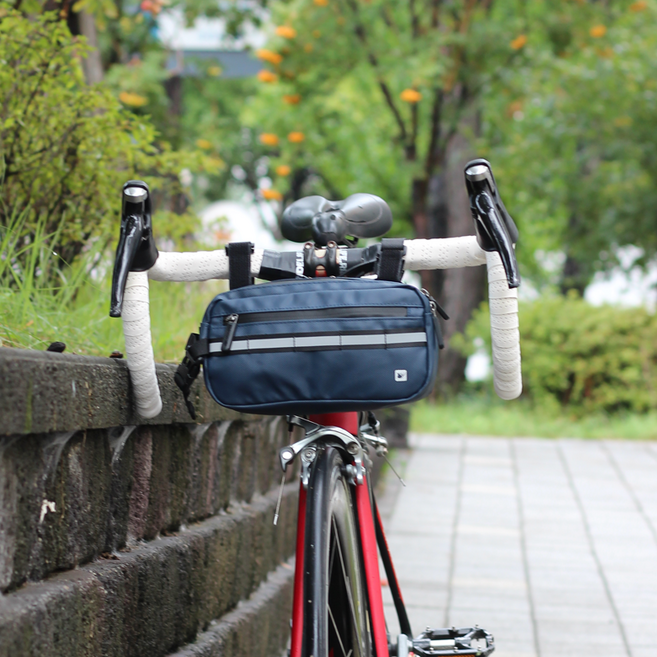 라이노워크 자전거 라이딩 방수 핸들바 프레임 가방, X20990-BLUE, 1개