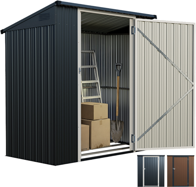 (탑앤라이프) 조립식창고 티코 야외창고 간이창고 이동식창고 소형창고 농막 전원주택창고 정원창고 창고, 쿨그레이