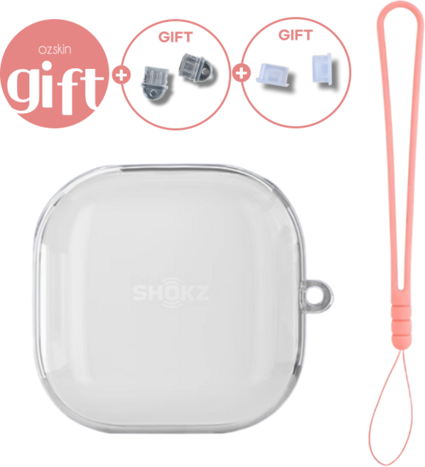 ozskin 샥즈 오픈핏2 투명 케이스 T920, 핑크, 1개