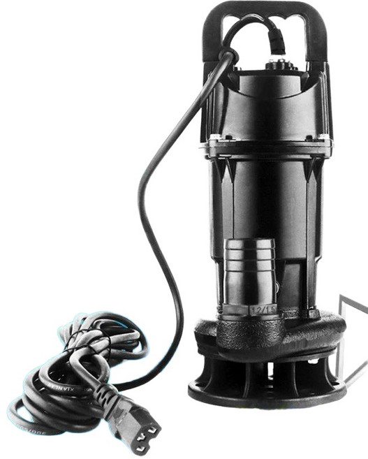 자동 수중펌프 분뇨 1마력 모터 220v 배수펌프 농업용 정화조 워터펌프, 7m 선