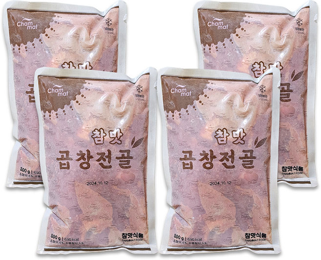 맛있는 즉석탕 참맛 곱창전골, 4개, 800g