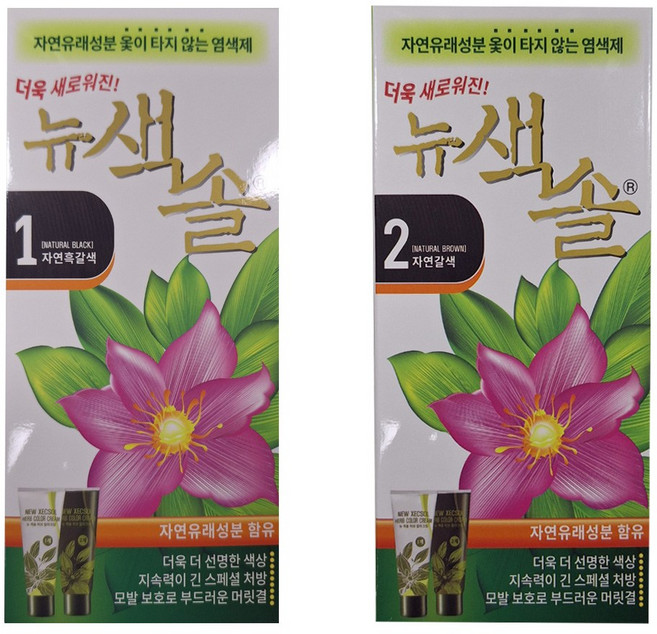 프라나 색솔 웰빙 허브 칼라 크림 염색제 (색상1호) 70g (소량구매구성) (뉴색솔 신형제품) 옻이타지않는/ 옻안타는 염색약 저자극염색약 염색 새치염색 새치커버/ 정품, 1호, 1개