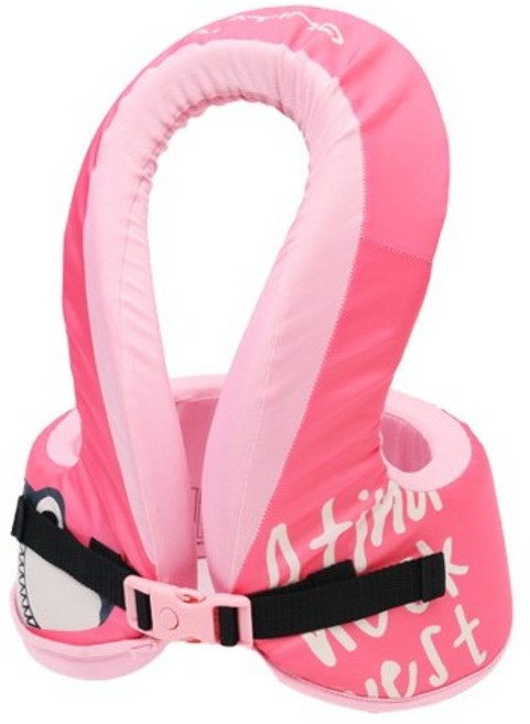 아티나 물놀이용품 푹신한 부력보조복 말랑말랑 넥베스트 구명조끼, 핑크, 1개