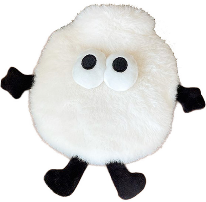 아이루리 컬러 퍼 눈알 인형 미니 보온 오래가는 물주머니 귀여운 캐릭터 생리통 복통 찜질팩 핫팩, 1개, 컬러퍼눈알인형미니보온물주머니 화이트