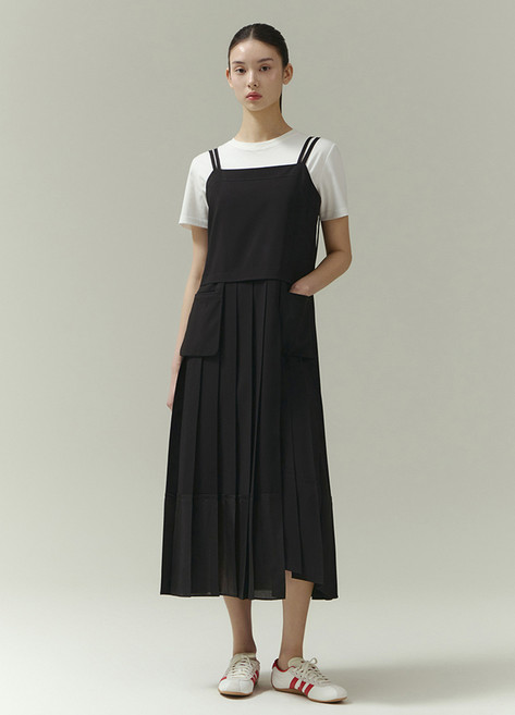 잇미샤 잇미샤 레이어드 플리츠 원피스(ITP3WOP710)_DG