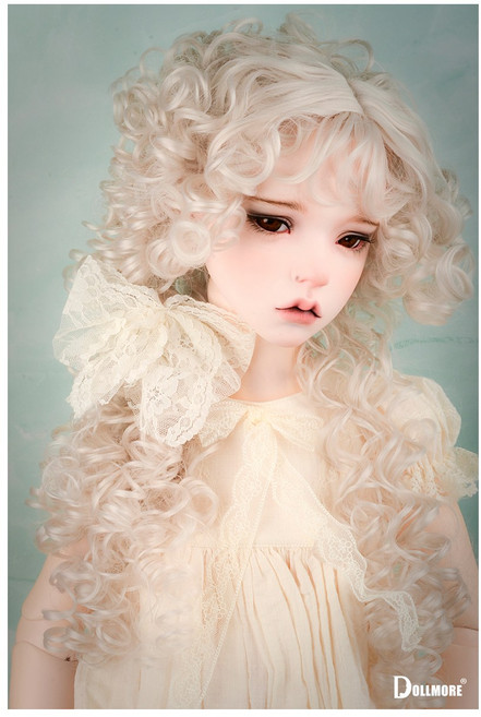 구체관절인형 돌모아 트리니티여아인형 컬이 멋진 앤티크한 디자인의 가발 (13-14)인치 Roco Curl Wig (White), 1개, 블론드, 40cm