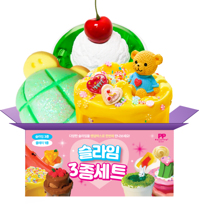 메론맛꼬북빵+메론소다+고미쓰 100ml 슬라임세트, 1개
