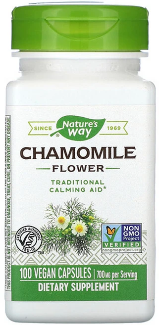 네쳐스웨이 카모마일꽃 350 mg 베지캡슐 100정, 1개 - 쿠팡