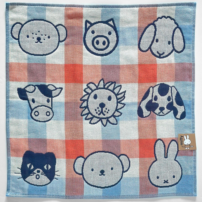 miffy 미피 손수건 3중 거즈 34cm 라지사이즈 동물친구들 무료포장 고급손수건케이스
