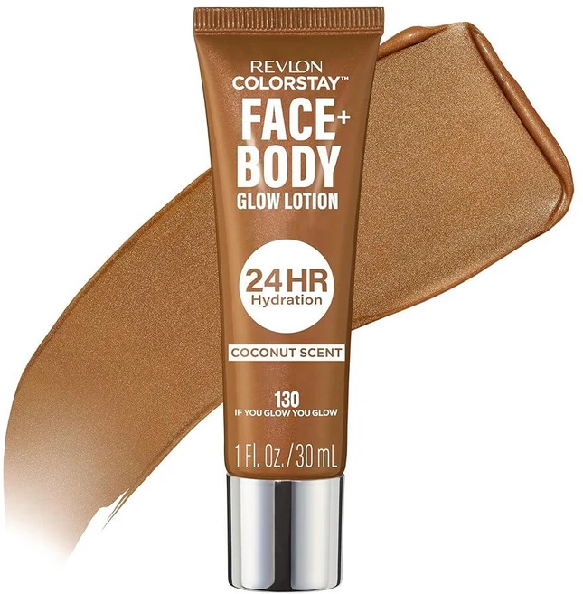 Revlon ColorStay 페이스 & 바디 글로우 로션 하이드레이팅 글로우 모이스처라이저 24시간 수분 공급 일루미네이팅 루미나이징 쉬머 130 If You Glow, 130 If You Glow You Glow, 1개, 30ml - 쿠팡