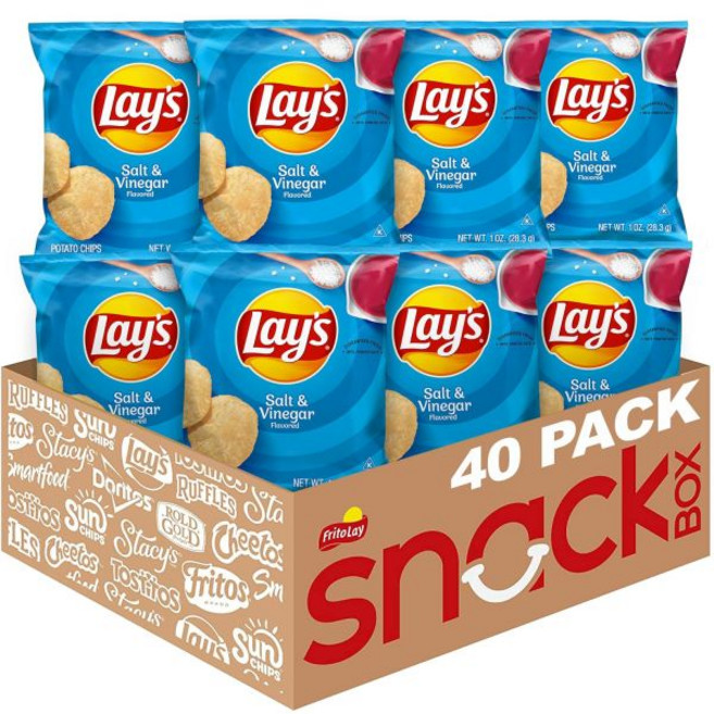 Lay's 디핑 소스 레이스 딥 컵 크리미 랜치 3.7온스 30개 묶음, Salt & Vinegar, 40개 (1팩)