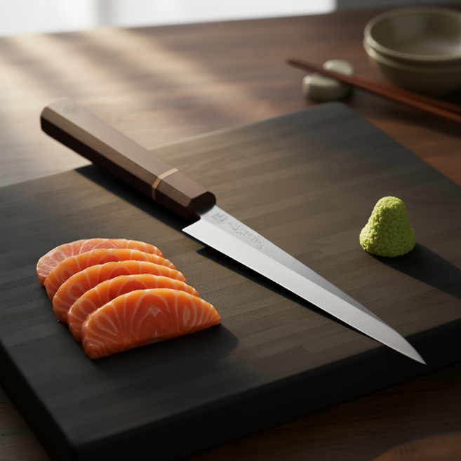 명인 명장 조상진 해전도 사시미칼 데바칼 10종 원목 자석 칼집 세트 회칼, 02.오로시칼+원목칼집, 1개