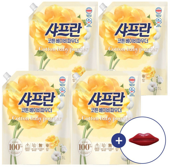 샤프란 코튼베이비파우더 2100ml X 4개(치약짜개), 4개, 2.1L