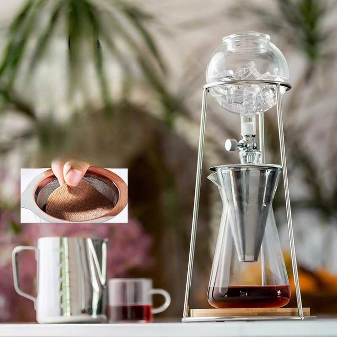 콜드브루기구 침출식 추출기구 워터드립 팟 프레스, 1개, 상세 페이지 참고, 콜드브루 커피메이커+핸드그라인더+커피포트+컵