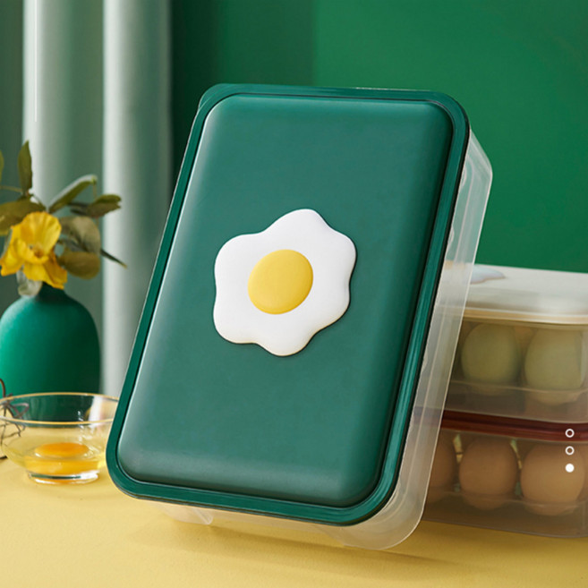 무핑 24구 귀여운 계란후라이 계란트레이 자취생 신혼부부 집들이 선물 냉장고 달걀보관함 에그홀더 적재가능