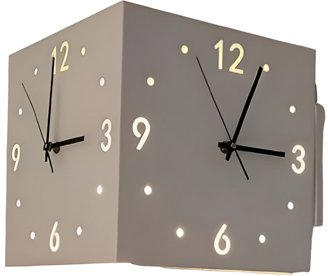 캐쉬카트 코너 벽걸이 시계, 화이트