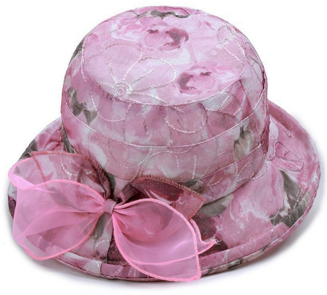 모디안 꽃무늬 예쁜 중년 챙모자