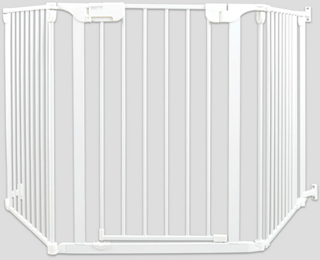이지핏 접이식 ㄱ자형 강이지 울타리 각도조절가능 안전문 공간분리 울타리, 1개, 화이트