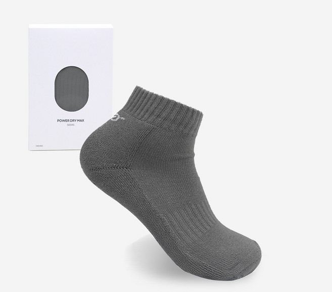 언디자인드라이프 쿨맥스 논슬립 스포츠양말 단목 장목 니삭스 3중쿠션, 그레이, 1개