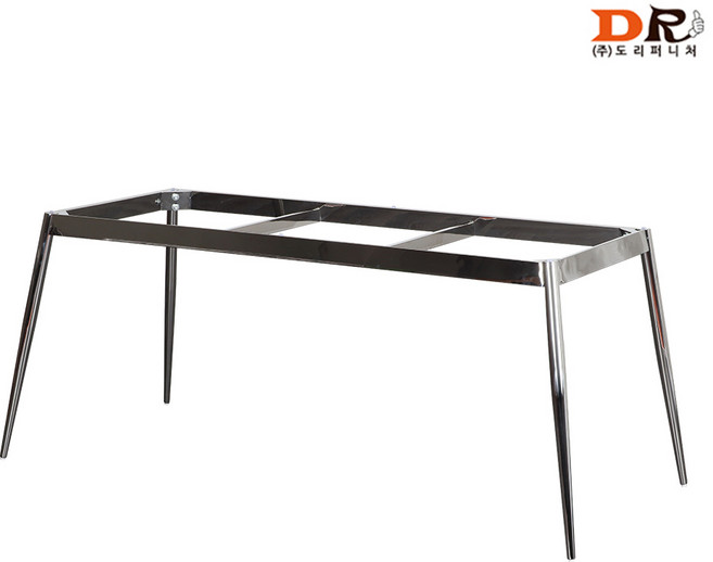도리퍼니처 아르민 스텐 1800 프레임 / 철제 식탁 6인 고급 테이블 상판 실버 세라믹 가구 다리