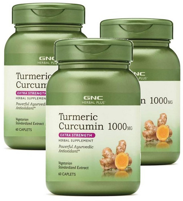 지엔씨 터메릭 커큐민 강황 1000mg 엑스트라스트렝스 GNC Turmeric Curcumin, 3개, 60정